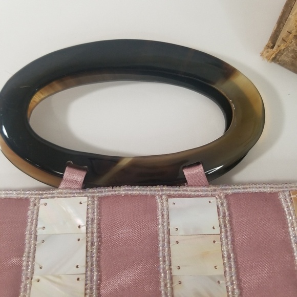 DV Collection Mauve & mother of pearl clutch NWT - Picture 4 of 6